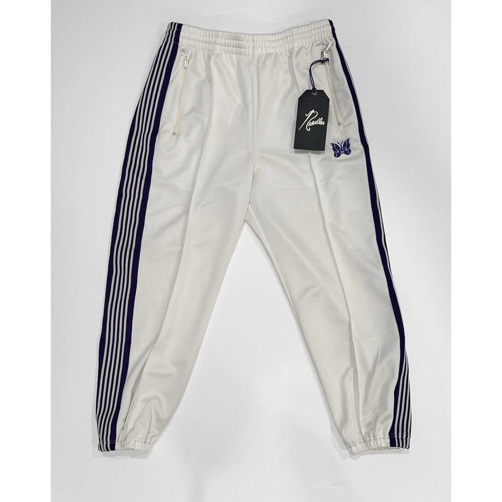 Needles Zipped Track Pant - Poly Smooth A-Ice White Small
